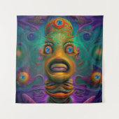 AI Art Bitcoin Crypto NFT Art Wandkleed (Voorkant)