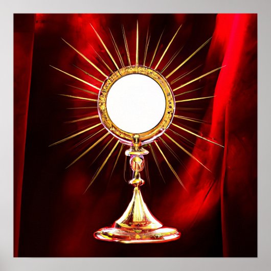 AI Art Blessed Sacrament Host in a Monstrance 1 Poster (Voorkant)