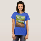 AI Art Blue Love Het Planet T-shirt (Voorkant volledig)