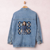 AI Art Denim Jurk Afbeelding Op Denim Jas Denim Jacket (Hangar)