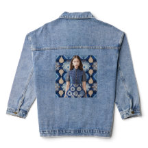AI Art Denim Jurk Afbeelding Op Denim Jas