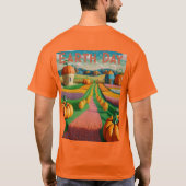 AI Art Earth Dag Pompoen Patch T-shirt (Achterkant)