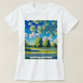 AI Art Earth Day T-shirt voor dames