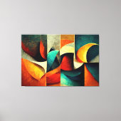 AI Art Gallery™ Abstracte AI Art: The Wave Canvas Afdruk (Voorkant)