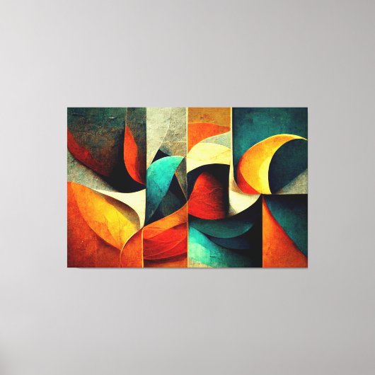 AI Art Gallery™ Abstracte AI Art: The Wave Canvas Afdruk (Voorkant)