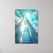AI Art Gallery™ - Stairway to Heaven: Blue Skies C Canvas Afdruk (Voorkant)