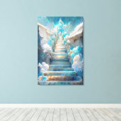 AI Art Gallery™ - Stairway to Heaven: Faith Canvas (Insitu (Houten vloer))