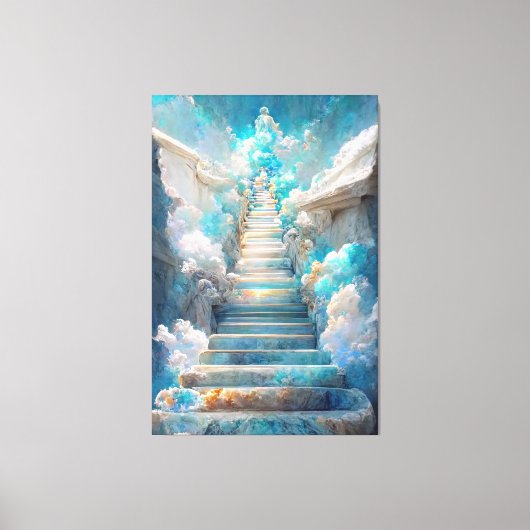 AI Art Gallery™ - Stairway to Heaven: Faith Canvas Afdruk (Voorkant)