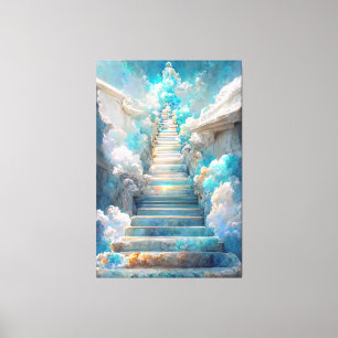 AI Art Gallery™ - Stairway to Heaven: Faith Canvas Afdruk