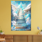 AI Art Gallery™ - Stairway to Heaven: Faith Canvas Afdruk (Insitu (Woonkamer))