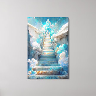 AI Art Gallery™ - Stairway to Heaven: Faith Canvas Afdruk