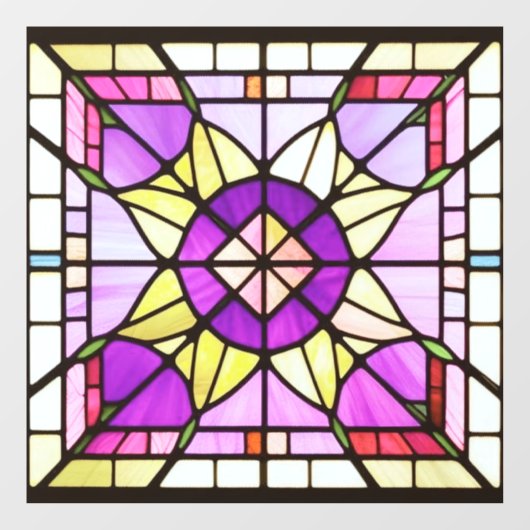 AI Art Glas in lood raambekleding Raamsticker (Vel)