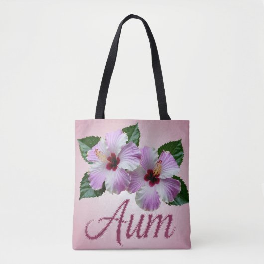 AI Art Hibiscus Aum Canvas tas (Voorkant)