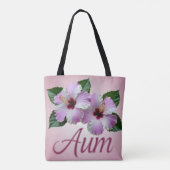 AI Art Hibiscus Aum Canvas tas (Achterkant)