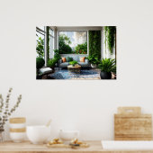 AI art Interieur Wooninrichting #1 Poster (Keuken)