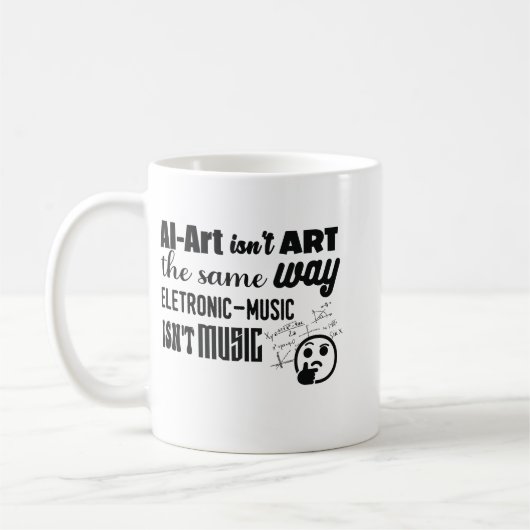 AI-Art is niet op dezelfde manier als... Koffiemok (Links)