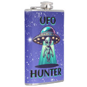 AI Art met UFO Beaming up an Alien | UFO Hunter Heupfles (Rechts)