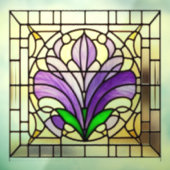 AI Art Nouveau Glas in lood raambekleding Raamsticker (Vel 3)