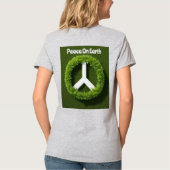 AI Art Peace Op Aarde T-shirt (Achterkant)