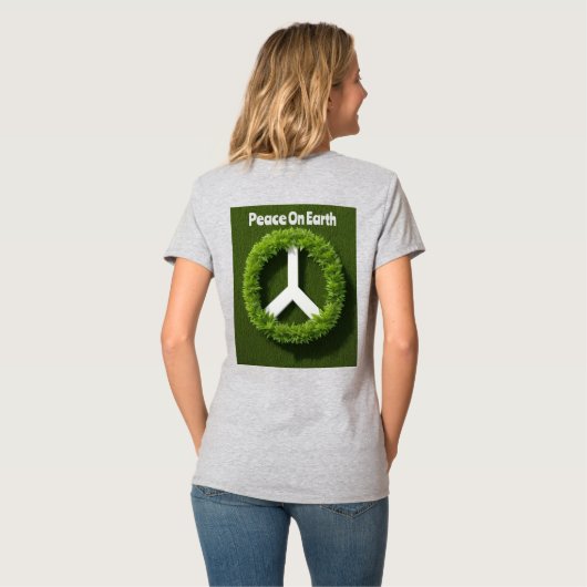 AI Art Peace Op Aarde T-shirt (Achterkant volledig)