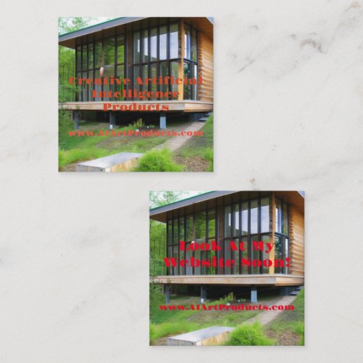 AI Art Products Square Visitekaartje (Voorkant / Achterkant)