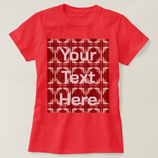 AI Art Red Custom Text T-shirt voor dames (Design voorkant)