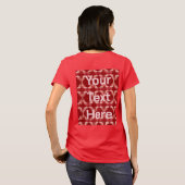 AI Art Red Custom Text T-shirt voor dames (Achterkant volledig)