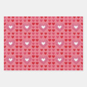 AI Art Rood Roze Witte Harten Roze Verpakking Papi Inpakpapier Vel (Voorkant)