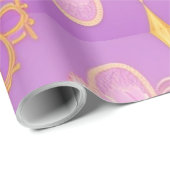 AI Art Roze Harten Lavendel Achtergrond Cadeaupapier (Rol Hoek)