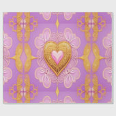 AI Art Roze Harten Lavendel Achtergrond Cadeaupapier (Vlak)