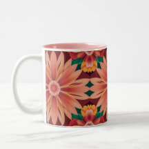 AI Art Tropical Flowers Two-Tone Mok