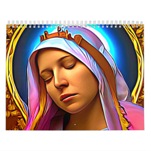 AI Art van de blote Maagd Mary Kalender