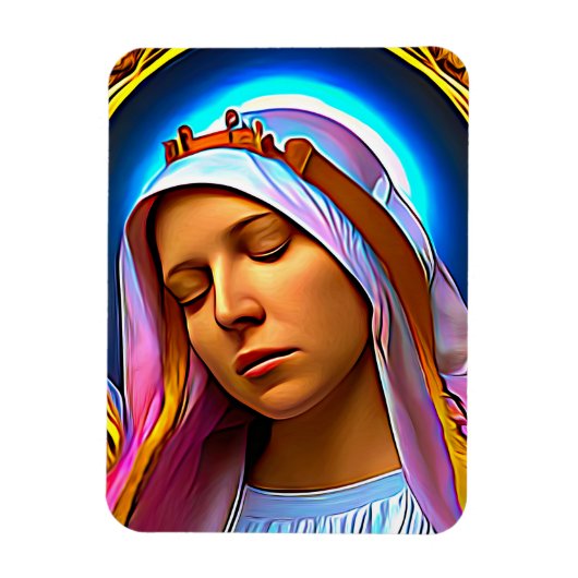 AI Art van de blote Maagd Mary Magneet (Verticaal)