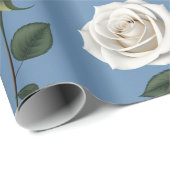 AI Art White Roses inpakpapier (Rol Hoek)
