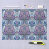 AI Art Zilveren Blauwe Lavendel Turquoise Tissuepapier (Craft)