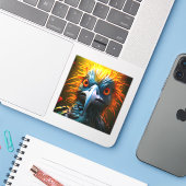 Ai Artsy Bird Sticker (Laptop met iPhone)