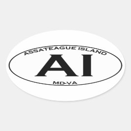 AI - Assateague Island Oval Logo Ovale Sticker