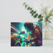 AI-astronaut Briefkaart (Staand voorkant)