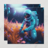 AI-astronaut Feestdagenkaart (Voorkant / Achterkant)