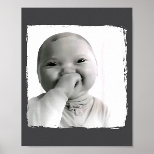 Ai Baby Giggling Holding Back Laugh Funny Viral Ge Poster (Voorkant)