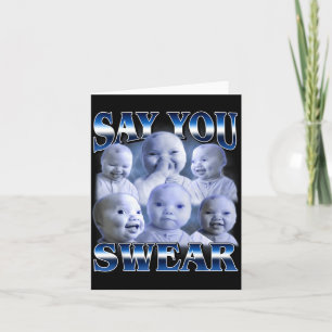 Ai Baby Grappig Lachend Zeggen Dat Je Zweert Lach  Kaart