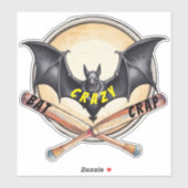 AI Bat Crap Crazy Vinyl Sticker (Vel)