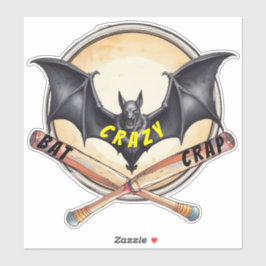 AI Bat Crap Crazy Vinyl Sticker