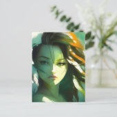 AI Beauty Woman Briefkaart (Staand voorkant)