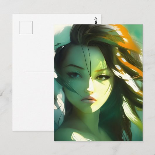 AI Beauty Woman Briefkaart (Voorkant / Achterkant)