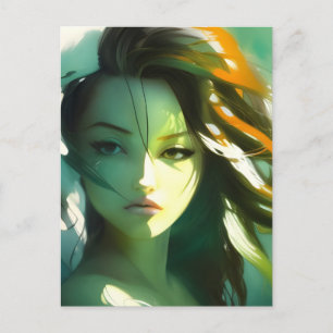 AI Beauty Woman Briefkaart