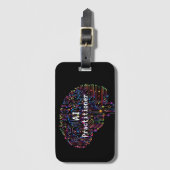 AI-beoefenaar van kunstmatige intelligentie Tech Bagagelabel (Voorkant (verticaal))