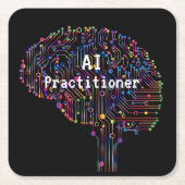 AI-beoefenaar van kunstmatige intelligentie Tech Kartonnen Onderzetters (Voorkant)