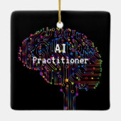 AI-beoefenaar van kunstmatige intelligentie Tech Keramisch Ornament (Achterkant)