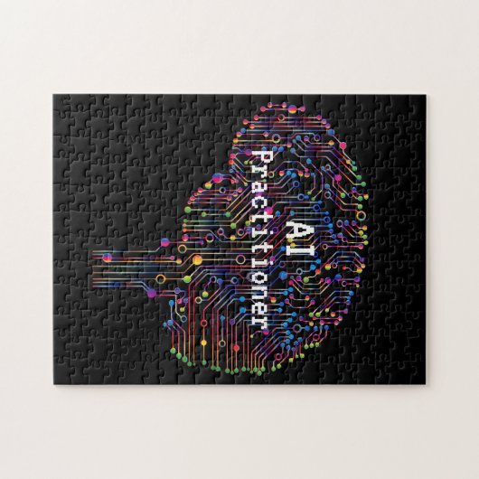 AI-beoefenaar van kunstmatige intelligentie Tech Legpuzzel (Horizontaal)